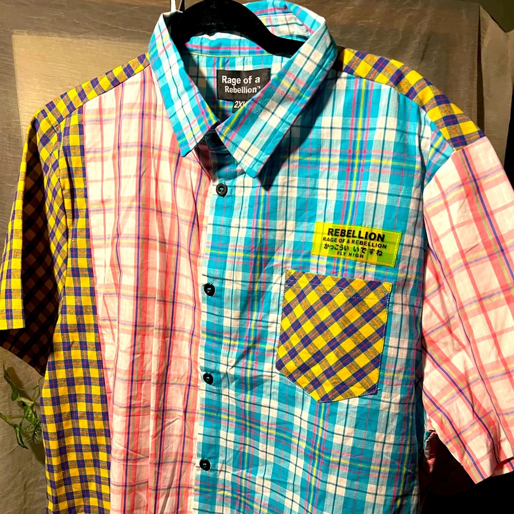 Rebellion men’s button up shirt 2xl